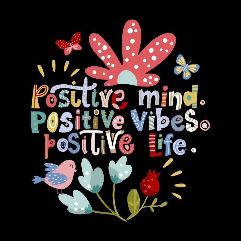 Motivation positive, ondes positives, typographie