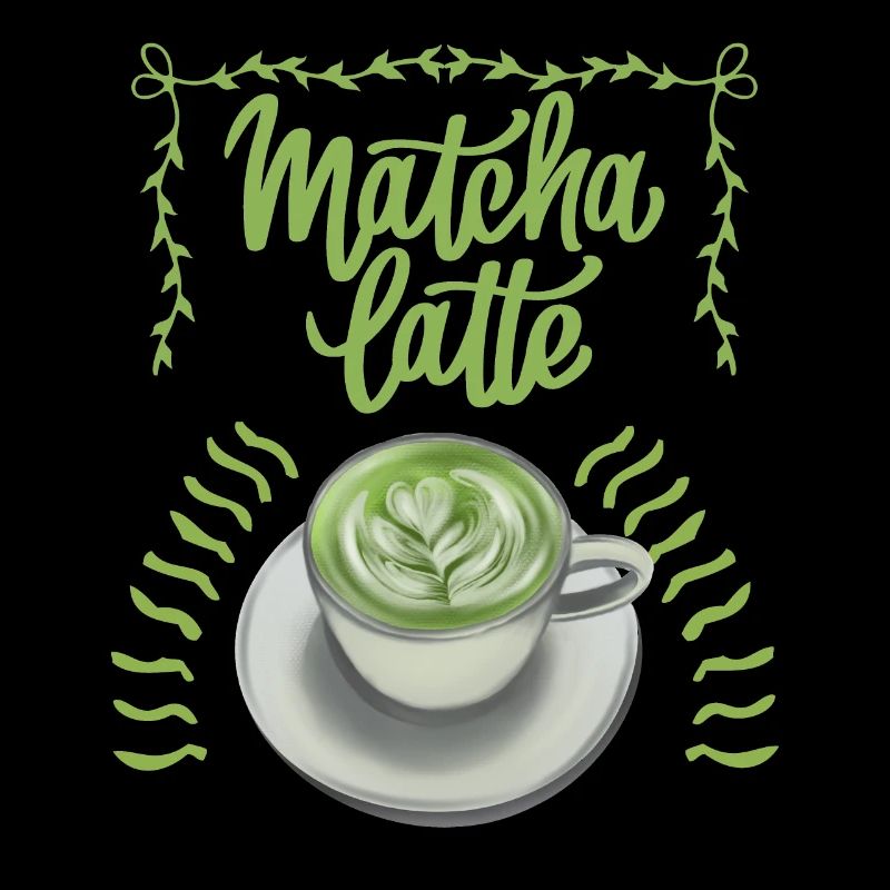 Typographie Matcha Latte, Coupe Matcha, Dicton