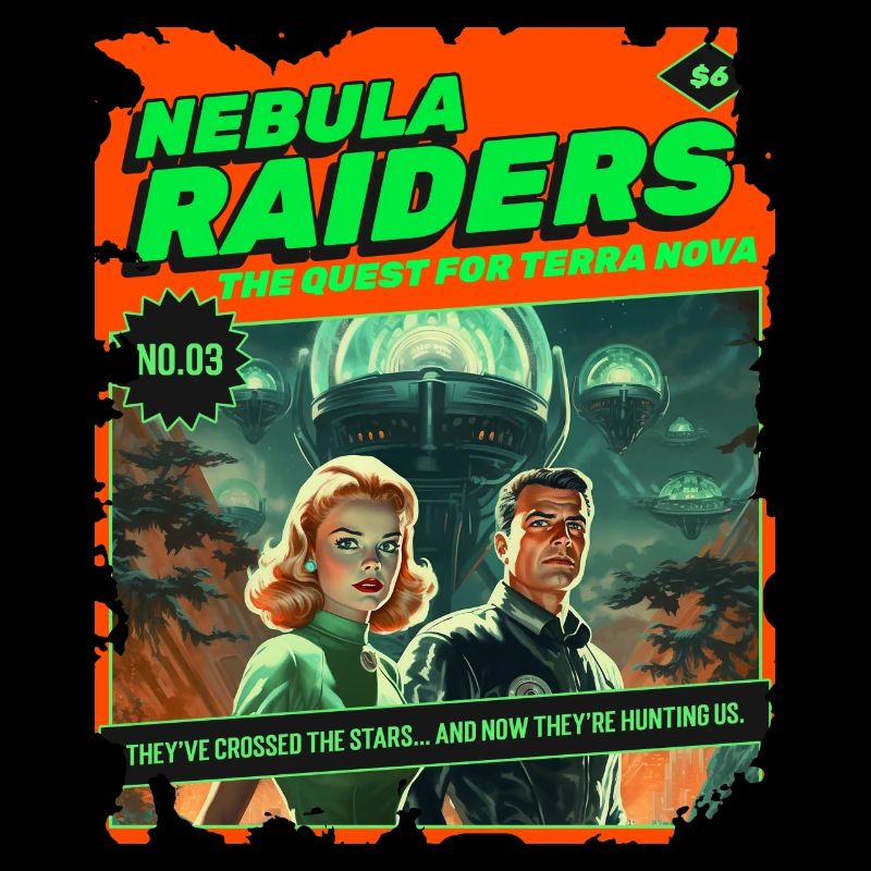 Nebula Raiders, 50er, 1950 Comic, Weltall Weltraum