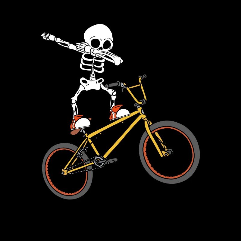 Dabbing Squelette BMX