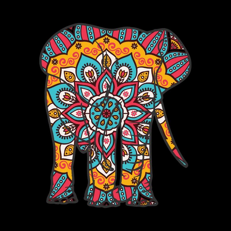 Mandala Elephant Geometric Pattern