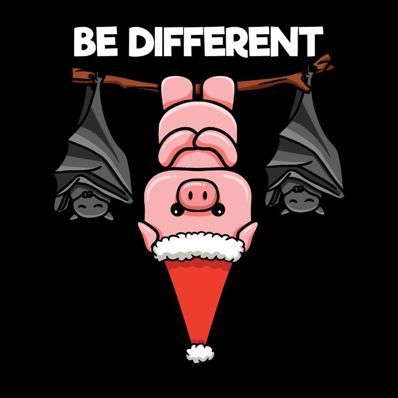 Be Different Schwein Fledermaus Weihnachtsmann