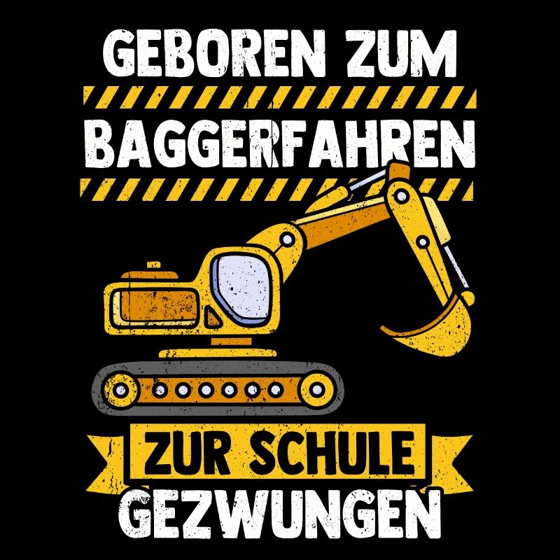 Bagger Tshirt Kinder Straßenbau Bau Bauarbeiter
