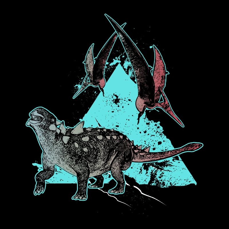Fossile de reptile Dinosaur Euoplocephalus wilderness