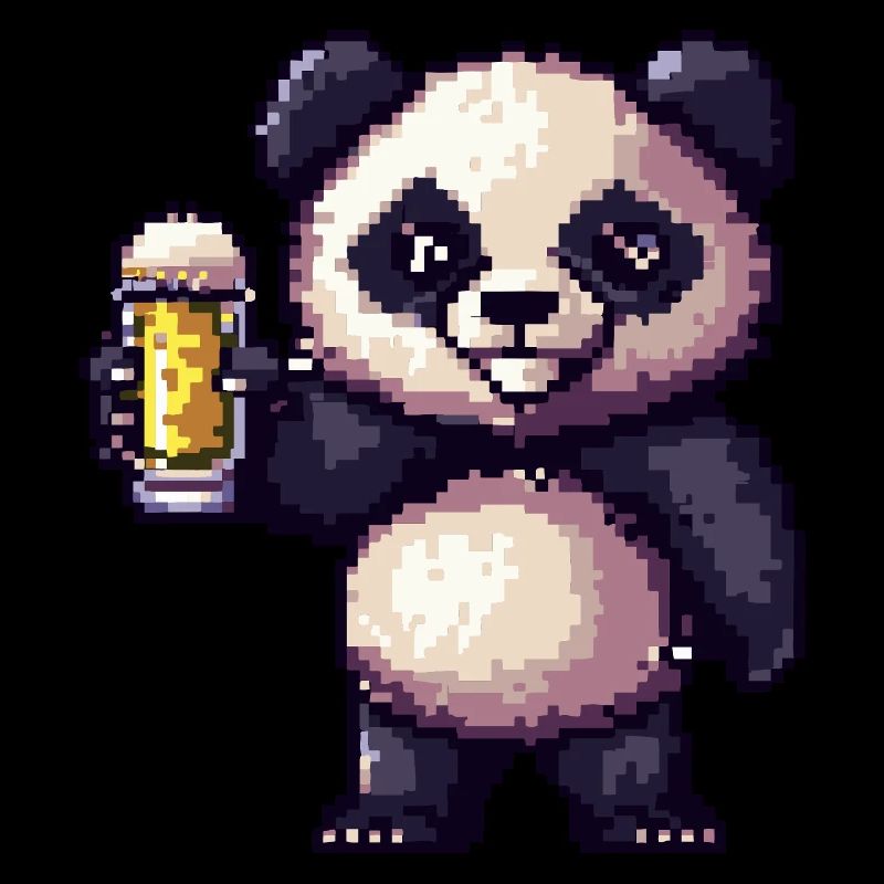 Bière Panda Pixel
