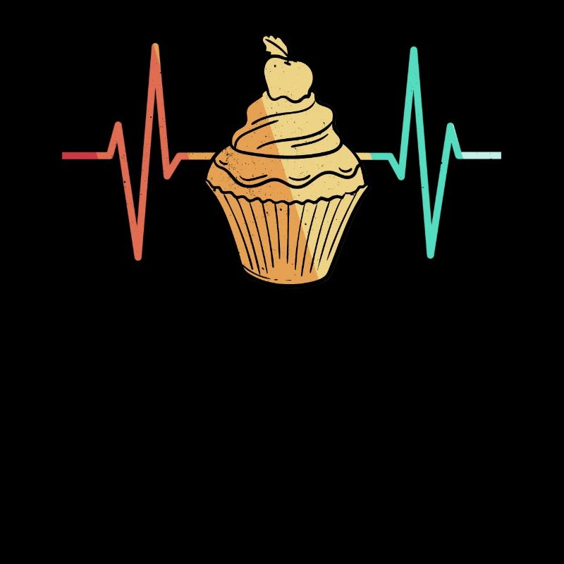 Cupcake Muffin gâteau gâteau pouls ECG