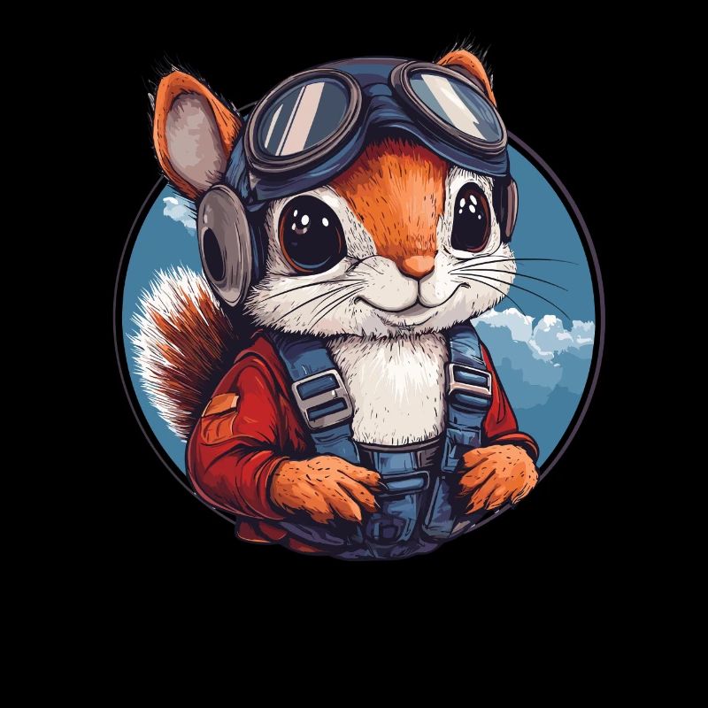 Flying squirrel with glasses
