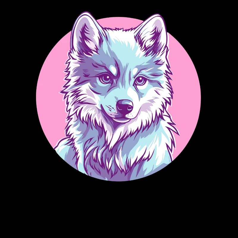 Arctic Wolf in Pink