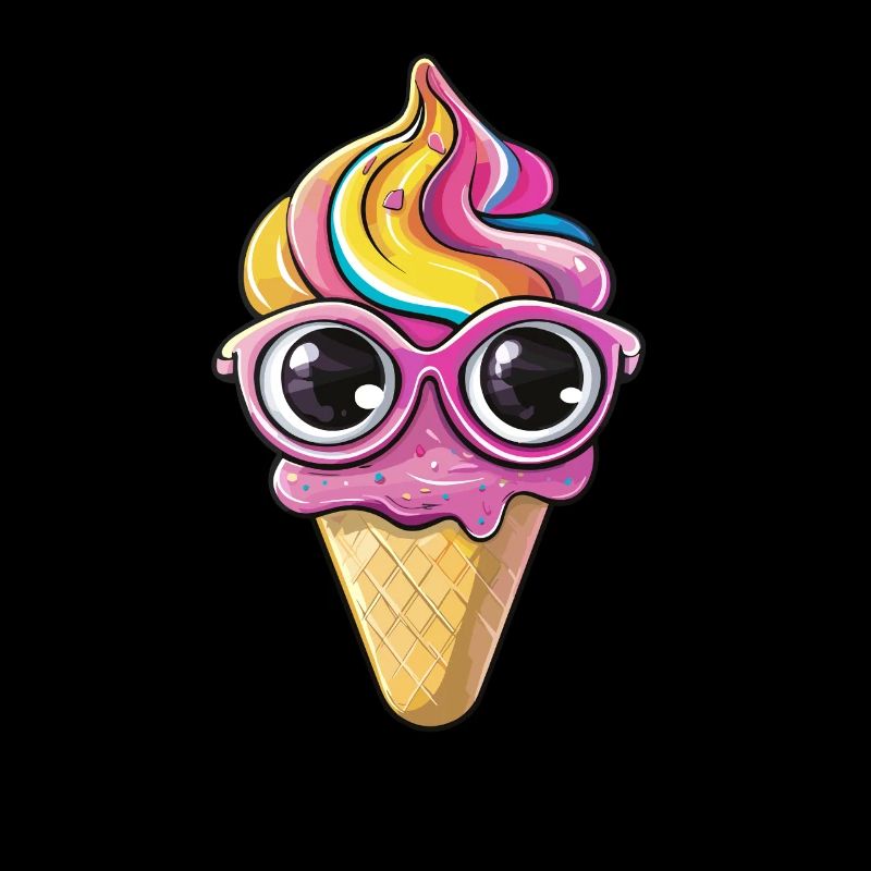 Eis mit Brille
