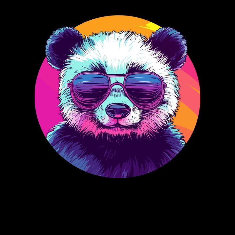 Panda cool avec des lunettes de soleil