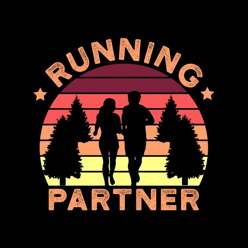 Cadeau de course de sport de jogging partenaire de course drôle