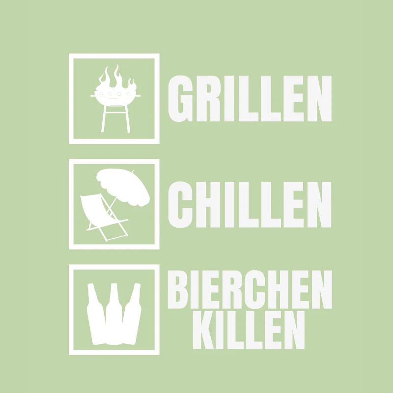 Grillen Chillen Bierchen Killen Grillgeschenk