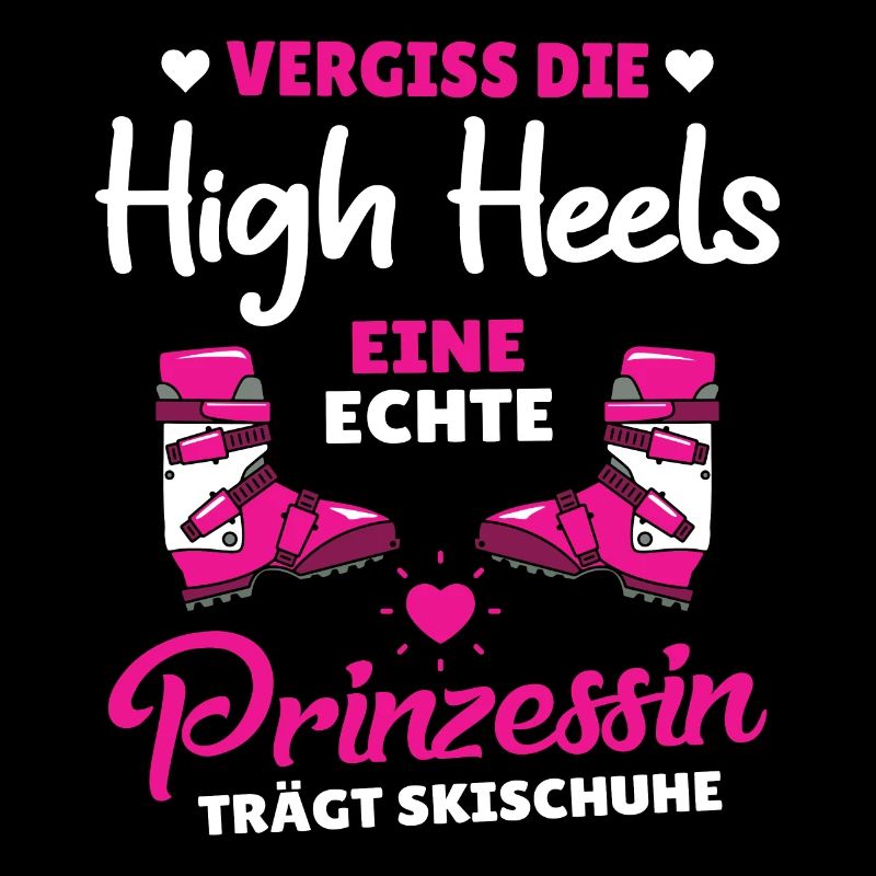 La princesse porte des chaussures de ski