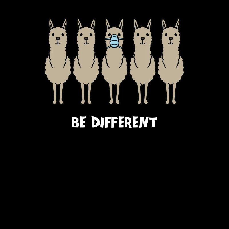 Be Different Lama Alpaca Respiratory Protection Lateral Thinker
