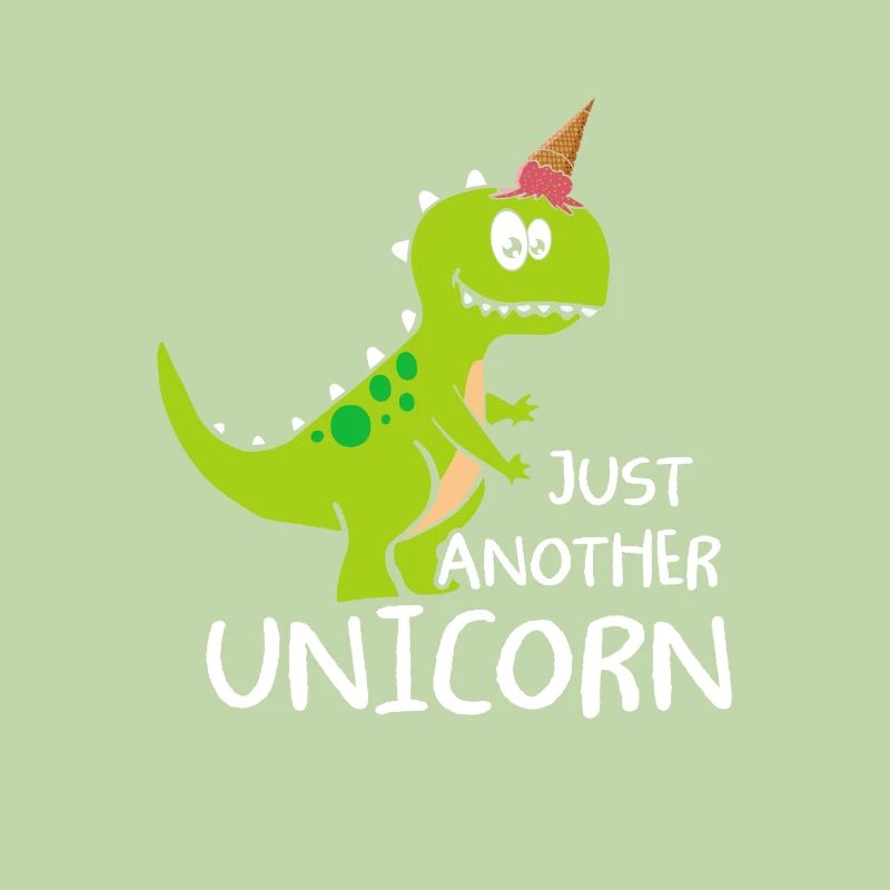 Just Another Unicorn Dinosaurier Einhorn mit Eis