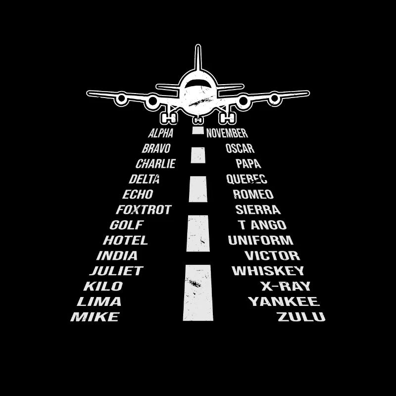 Phonetic Alphabet Pilot Airplane