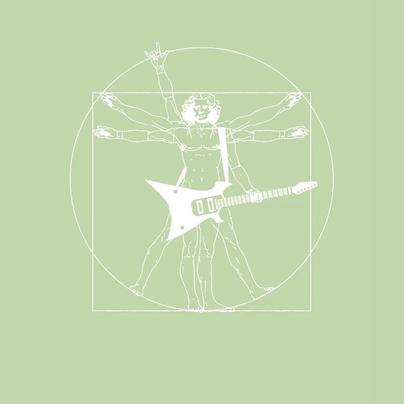 Vitruvian E Guitariste Leonardo Da Vinci