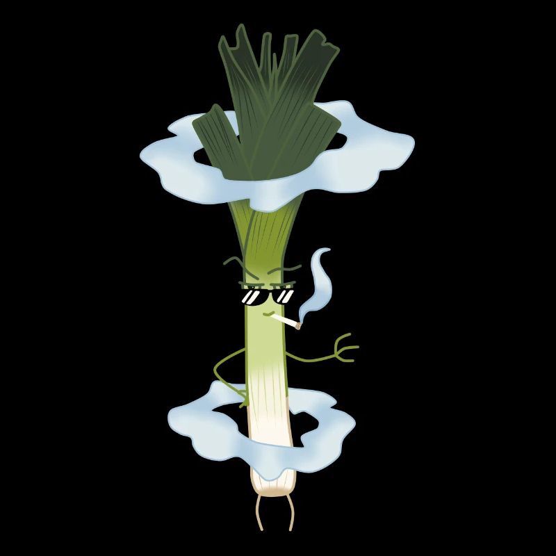 Cool leek smoking cigarette youth word gift