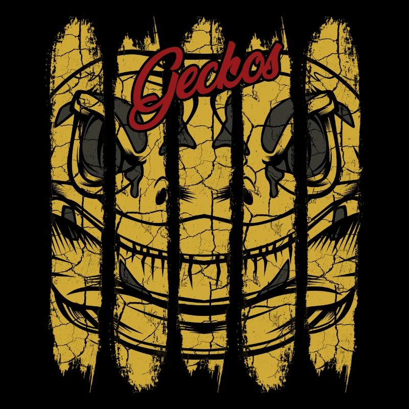 Vintage Retro Style Gecko | Eidechse Geschenk