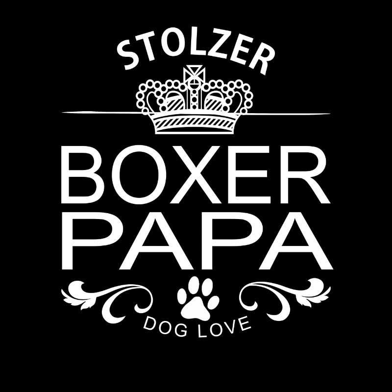 Stolzer Boxer Papa Hunde Spruch T Shirt