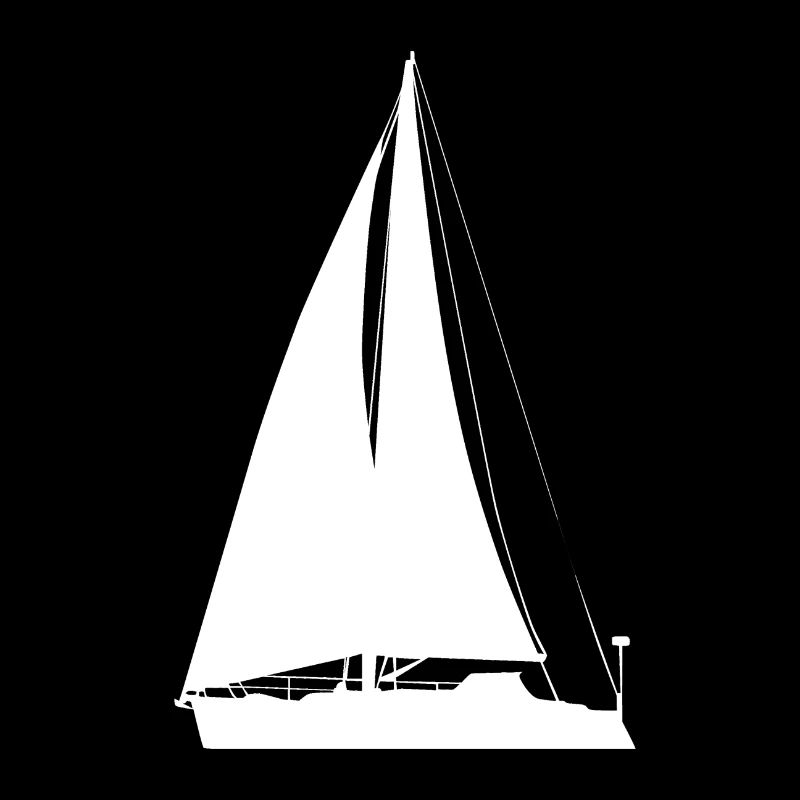 weißes Segelboot