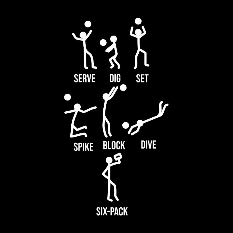 Serve Dig Set Spike Block Dive Six-Pack