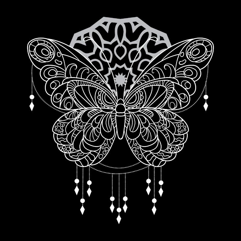 Schmetterling Mandala Traumfänger Perlen Mandala