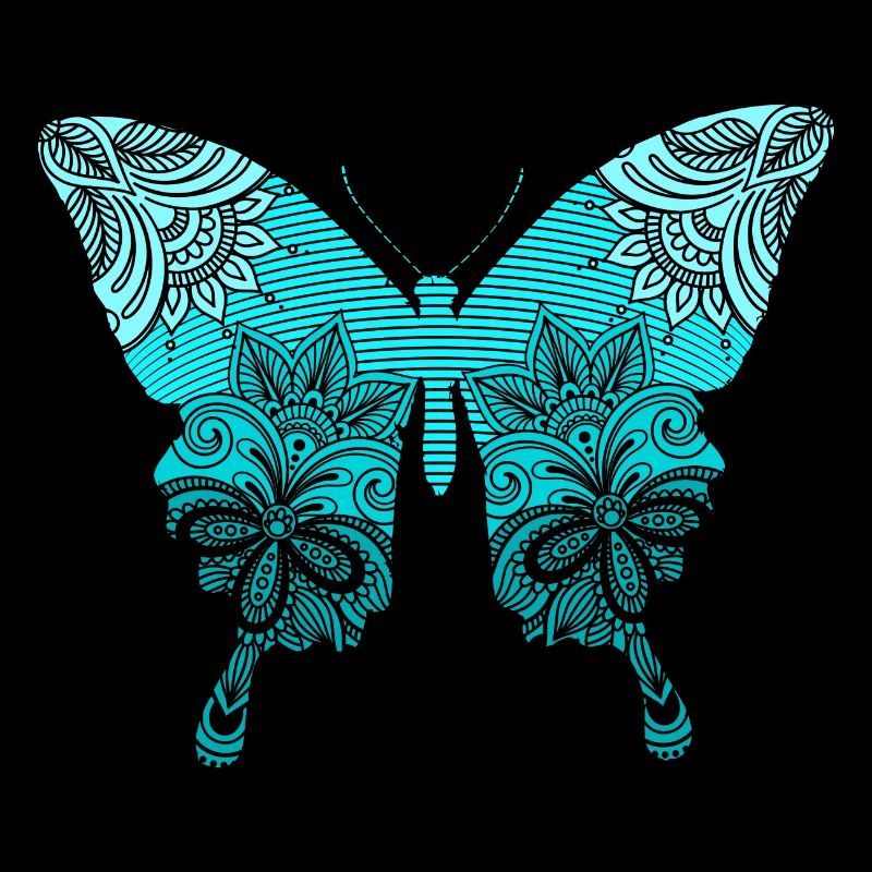 Blue Mandala Butterfly Butterfly