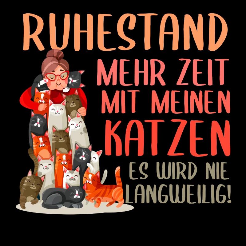Rente Ruhestand Pension mit Katzen Kätzchen