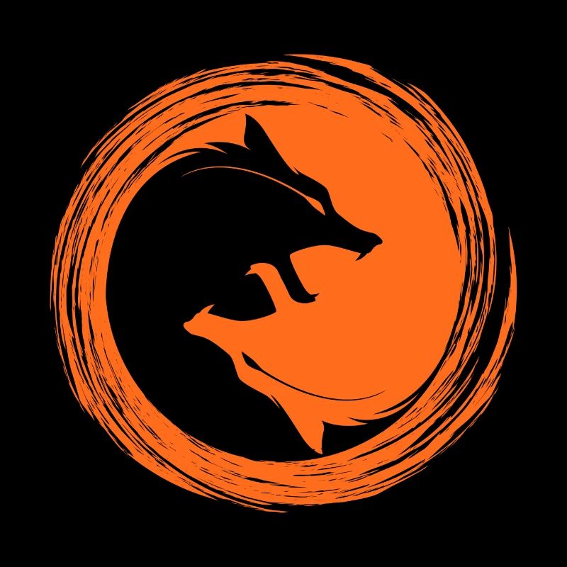 Yin Yang des loups chiens art image