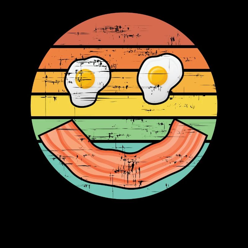 Vintage Bacon Smile With Eggs