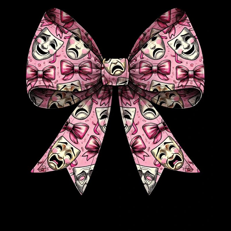 Coquette Bow Theater Mask Pattern Drama Comedy