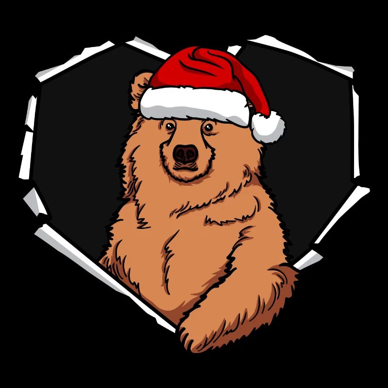 Ours crack avec trou de bouchon de Noël