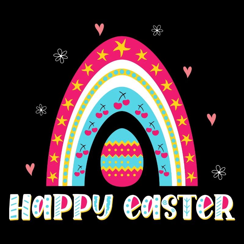 Joyeux Easter Easter Egg Rainbow