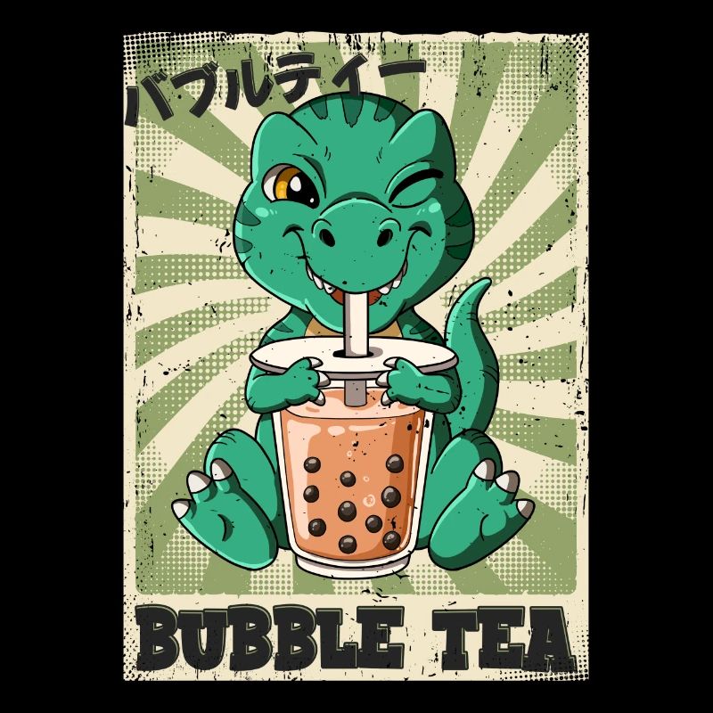 Boba Tea T-rex Bubble Tea