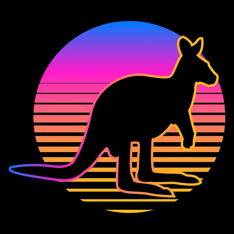 Känguru Retro Känguru Australien Beuteltier