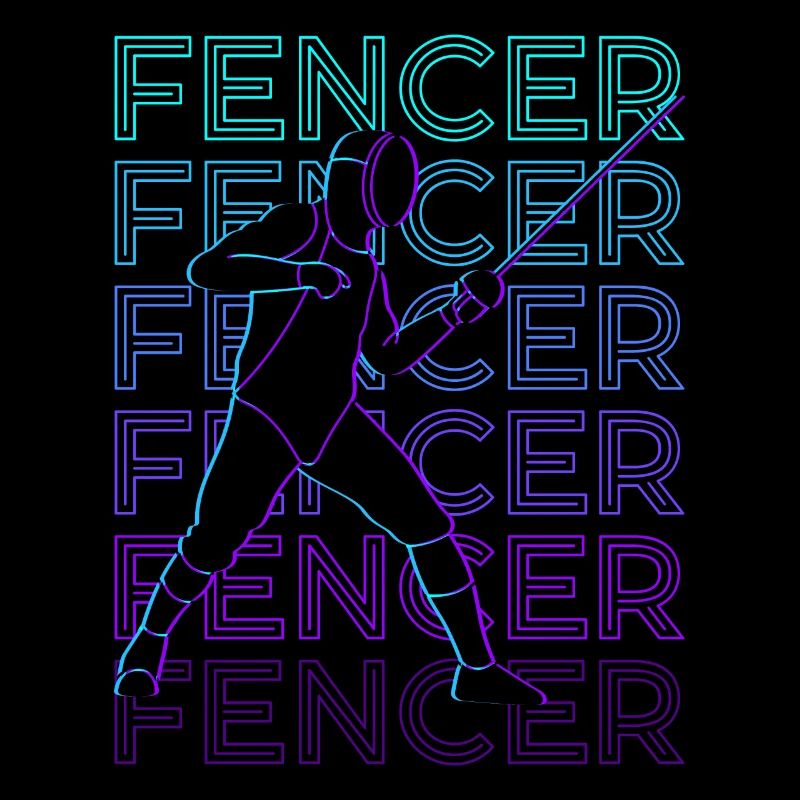 Fechter Fechten Retro Geschenk