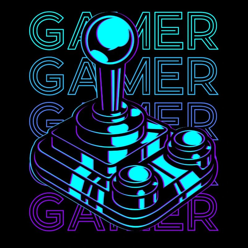 Gamer Videospil Joystick Retro