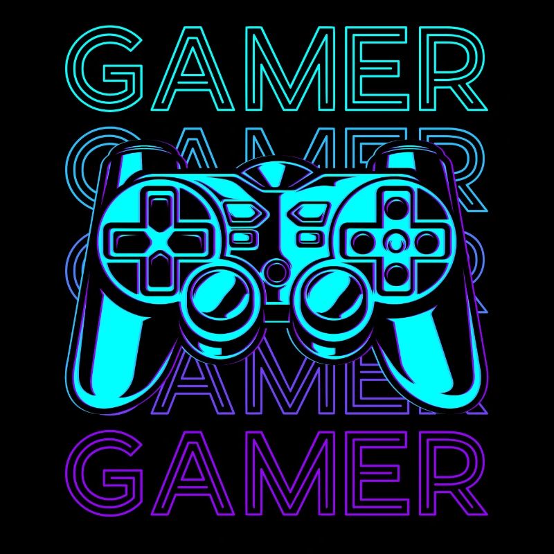 Gamer Video Gaming Controller Retro