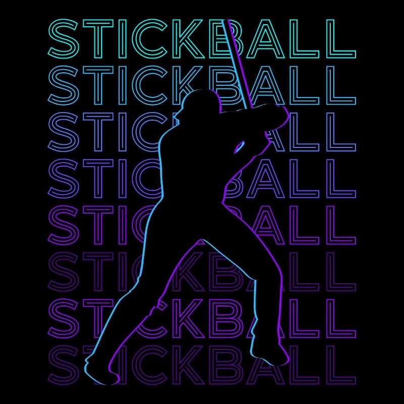 Stickball Player Retro