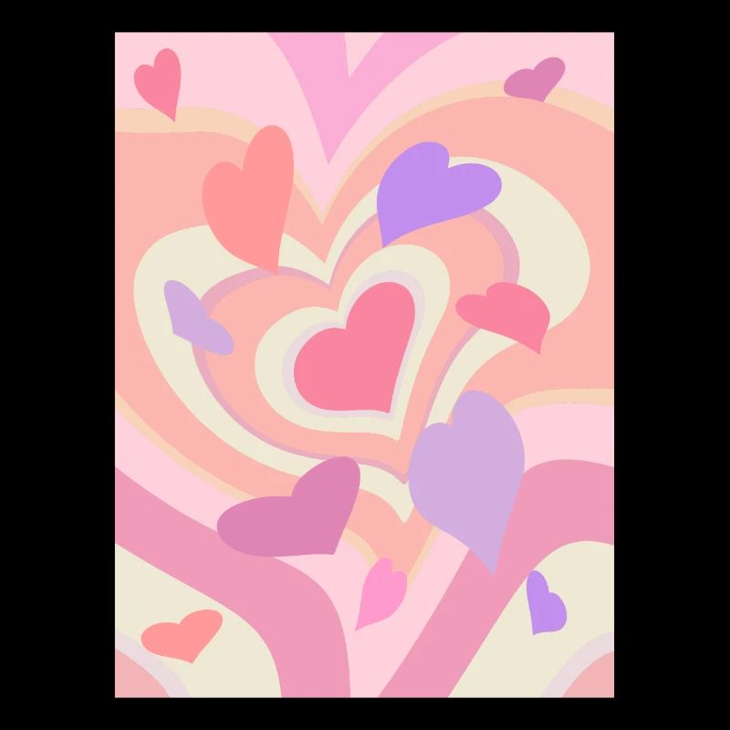 Danish Pastel Aesthetic Heart Pattern