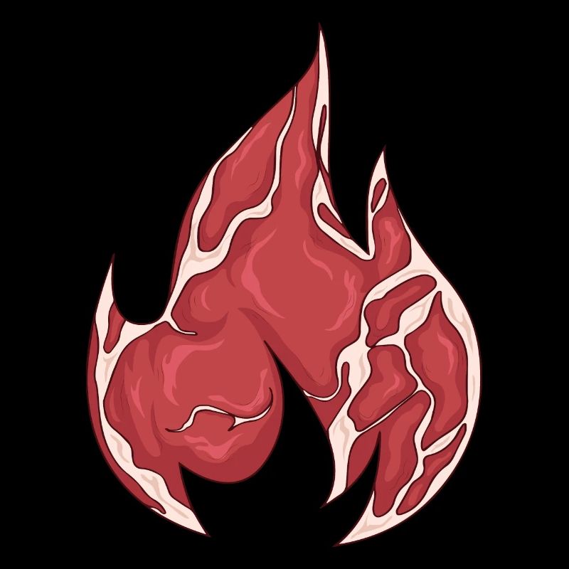 Meatcore Aesthetics Weirdcore Meat Fire Flame