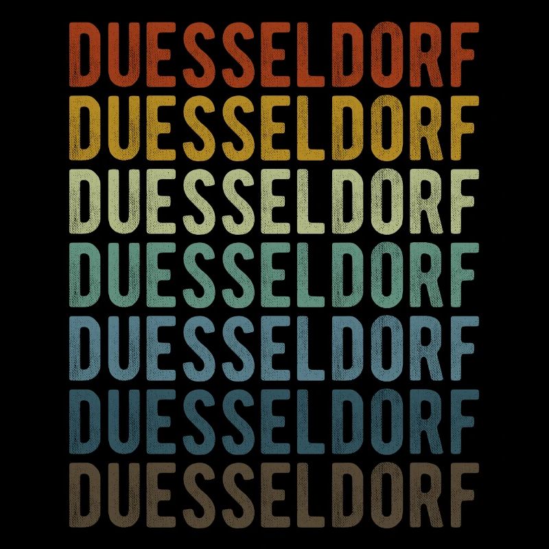 Duesseldorf Stadt Retro Vintage