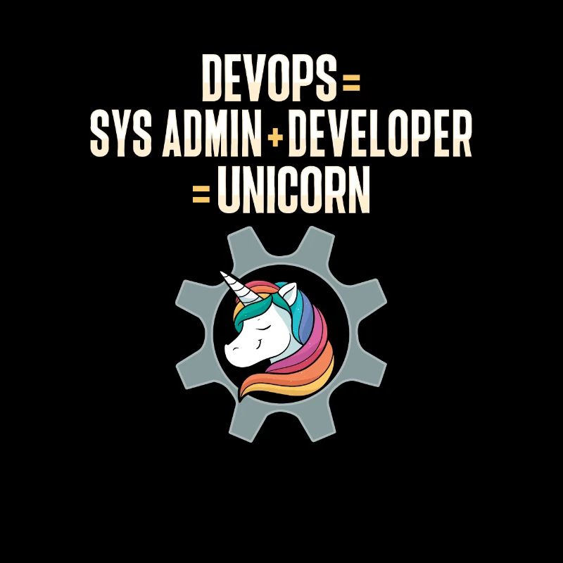 Sys-Admin Entwickler Devops-Ingenieur Einhorn