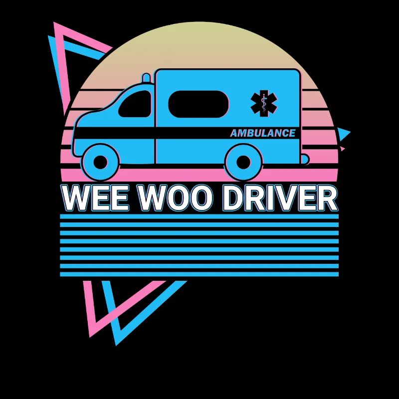 Wee Woo Driver Ambulance Driver Retro