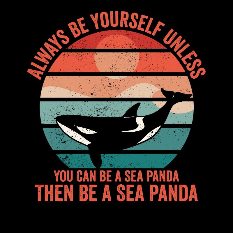 Drôle d’orque de mer Panda Rétro