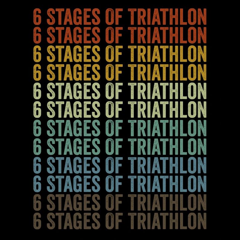 6 Etappen des Triathlons Triathleten Triathlon