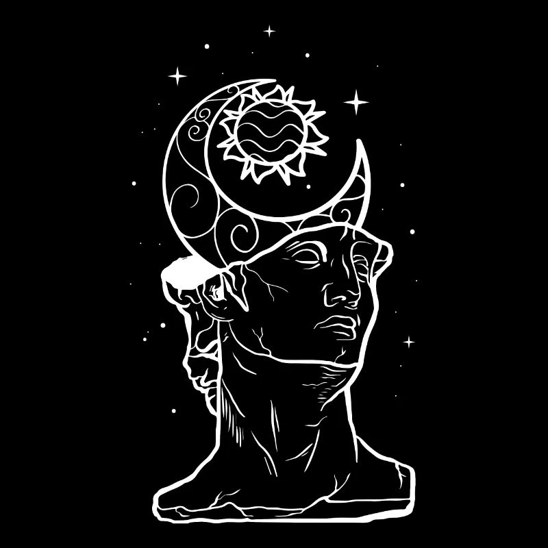 Bohemian Aesthetic David Statue Celestial
