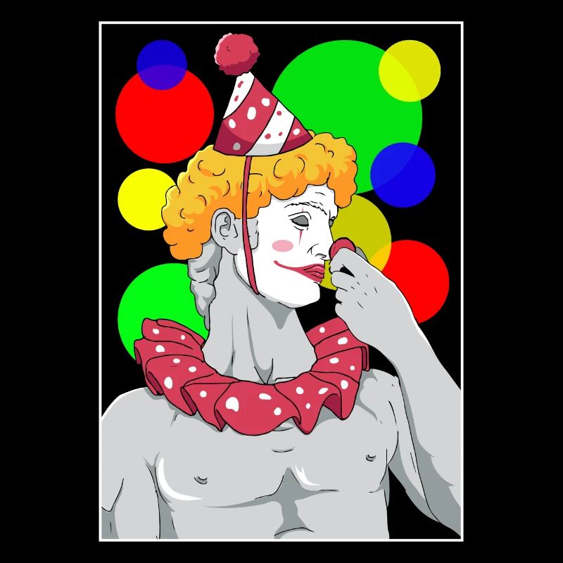 Clowncore Aesthetic David Statue Party Clown