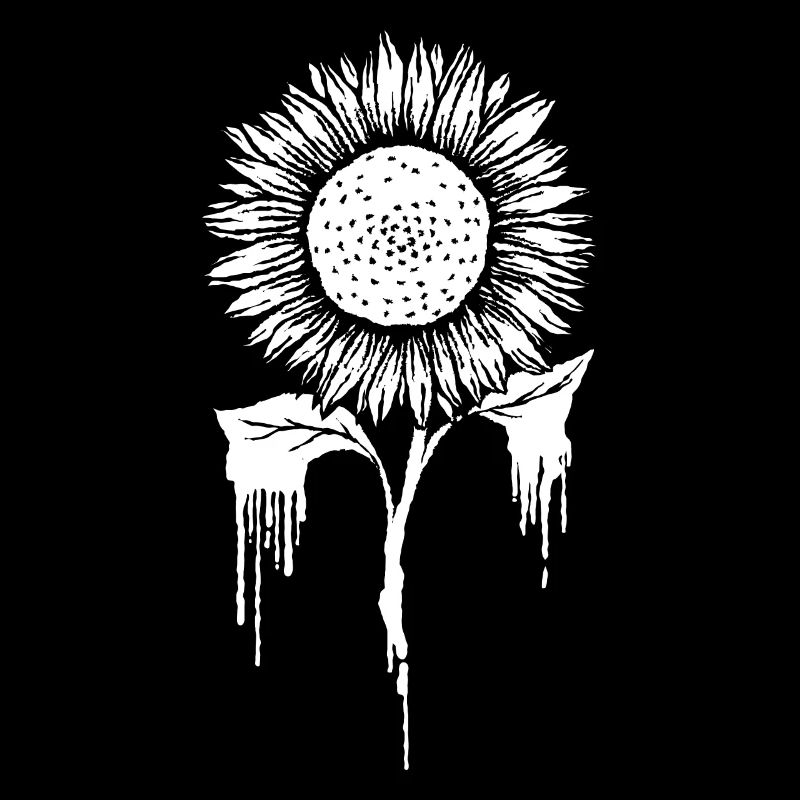 Finnish Goth Aesthetic Gothic Sunflower Drip Goth
